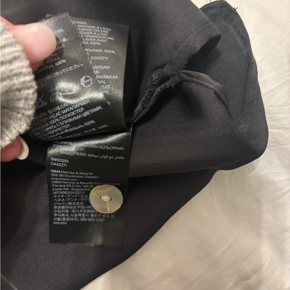 H&M Satin Navy Shirt - Picture 7 of 8